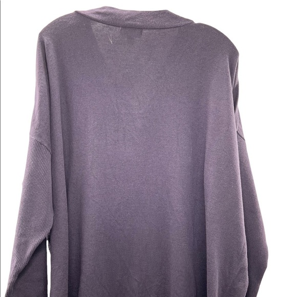 39. NWT Style & Co. Purple V-Neck Sweater with Ribbed Arms 1X - Picture 4 of 5